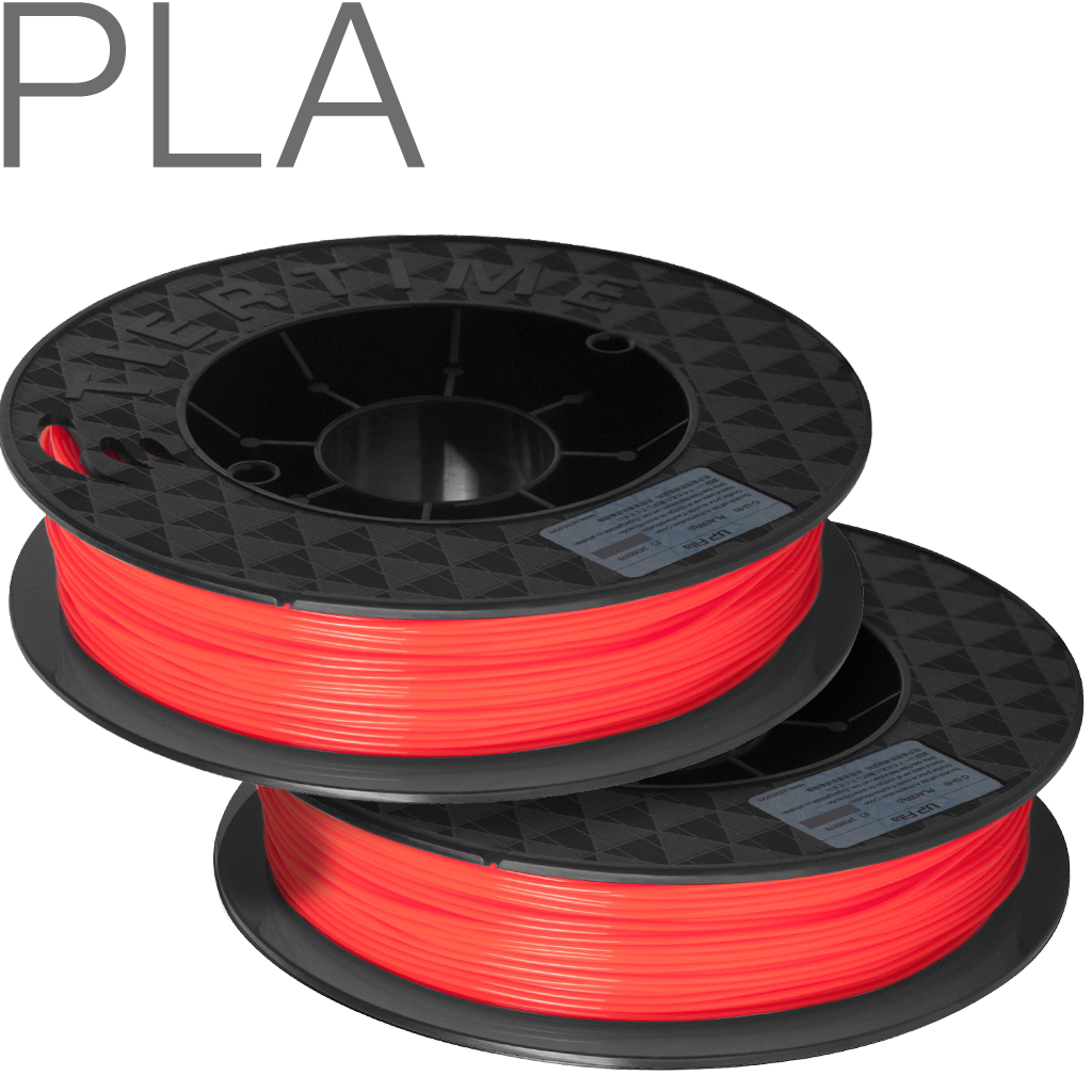 UP PLA filament by TierTime scarlet orange 500 gram twin pack