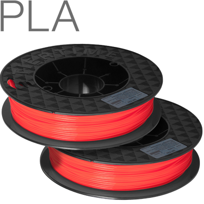 UP PLA filament by TierTime scarlet orange 500 gram twin pack