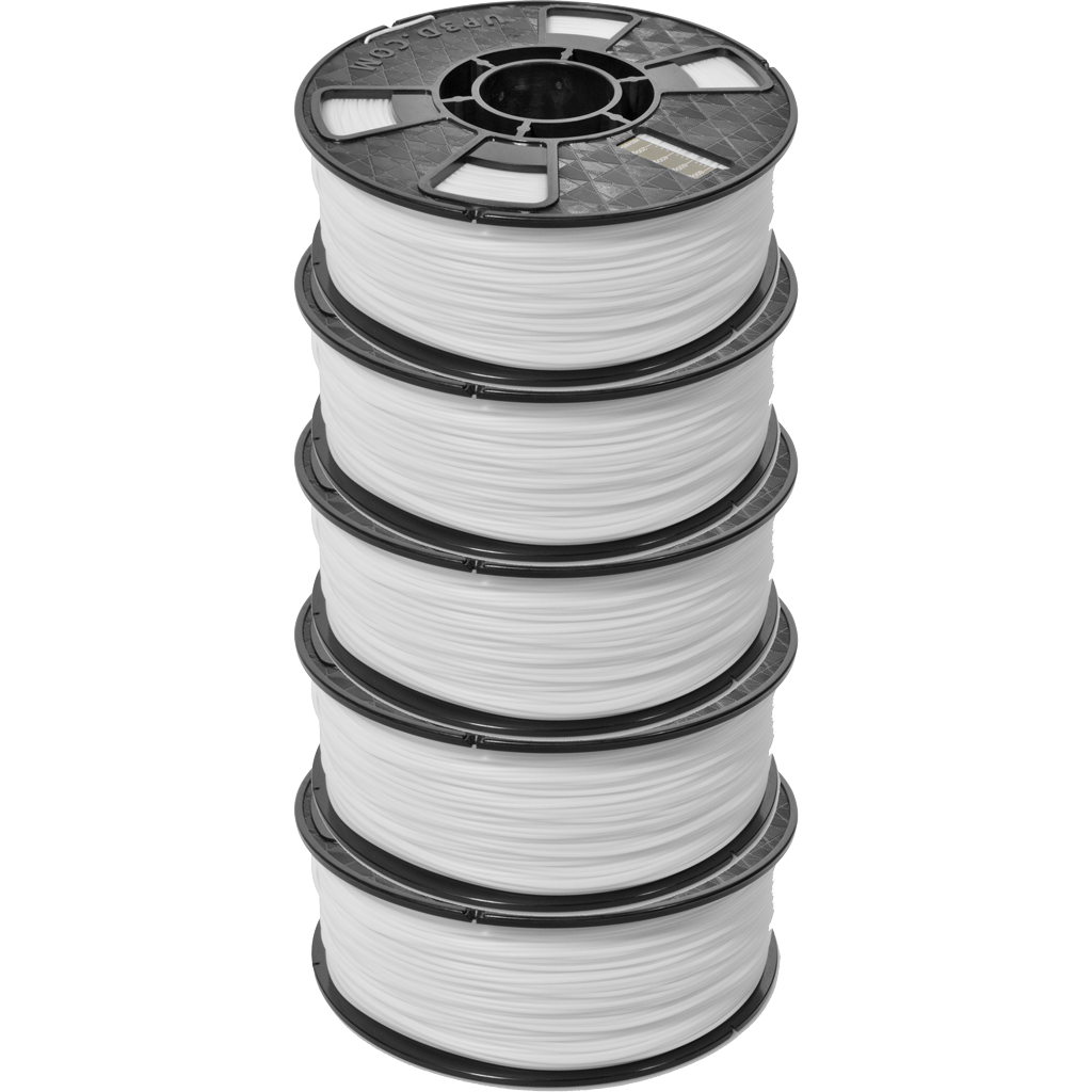 Up FIla ABS White 1kg pack of 5 1.75mm 3D Filament
