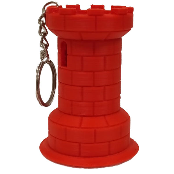 Flashforge Matte Grey PLA Red  Printed rook sample