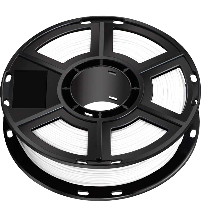 White PLA filament by FLashforge in 500 gram spool