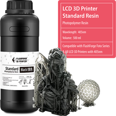 Flashforge LCD 3D Printer Standard Resin Black 405nm for FOTO series