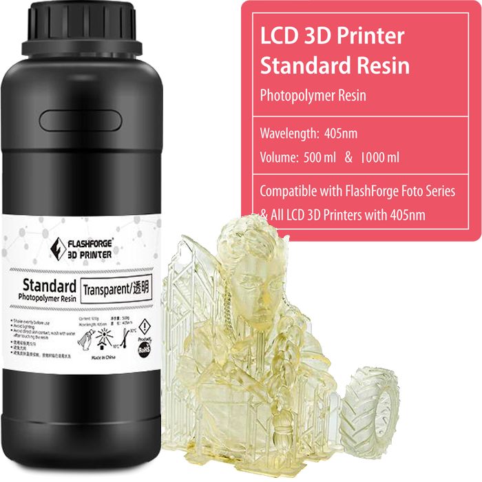 LCD Standard Photopolymer Resin Transparent
